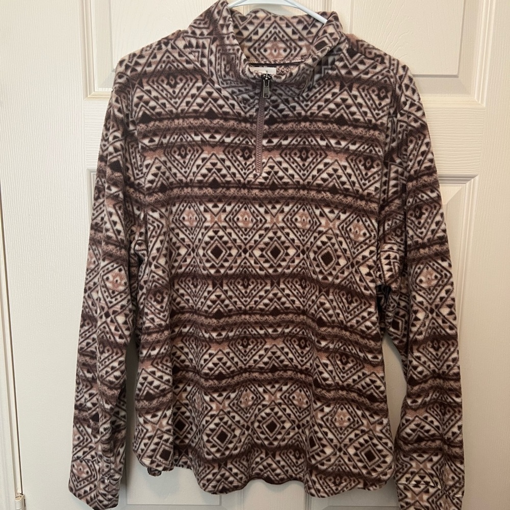 Maurices Brown Patterned Sweater